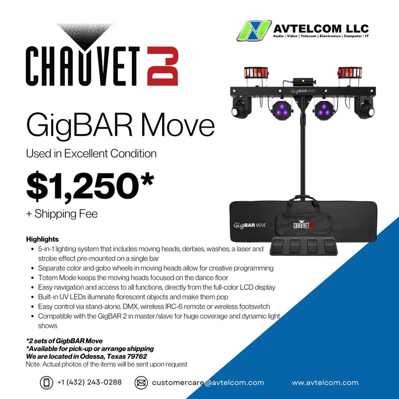 Chauvet GigBAR Move (2 Sets) | 5-in-1 lighting system