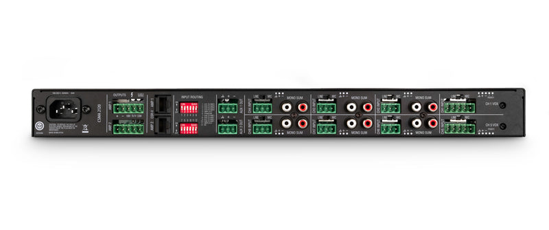 JBL NCSMA2120-U-US | CSMA 2120 8 input - 2 x 120W DriveCore Mixer-Amp, Fanless, 4ohm/8ohm/70V/100V, 1U Full-Rack, Mounting kit