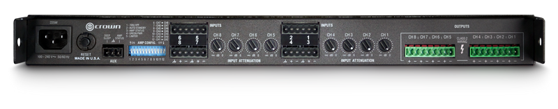 Crown NCT8150A-U-US | CT8150 Crown ComTech DriveCore CT8150, Eight channel, 125W @ 4/8Ω Power Amp