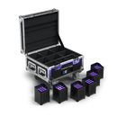 Chauvet DJ FREEDOMFLEXH9IPX6 | Freedom Flex H9 IP Weather-Resistant Battery-Powered RGBAW+UV LED PAR Kit with Charging Case (6-Pack)