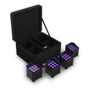 Chauvet DJ FREEDOMPARH9IPX4 | Freedom Par H9 IP X4 Battery-Powered IP54 RGBAW+UV LED PAR Kit with Bag, Remote, and Multi-Charger (4-Pack)