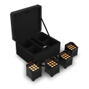 Chauvet DJ FREEDOMPARQ9X4 | Freedom Par Q9 X4 True Wireless RGBA LED PAR Kit with Carrying Bag, Remote, and Multi-Charger (4-Pack)