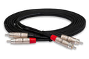Hosa HRR-100X2 | Pro Stereo Interconnect, Dual REAN RCA to Same, 100 ft