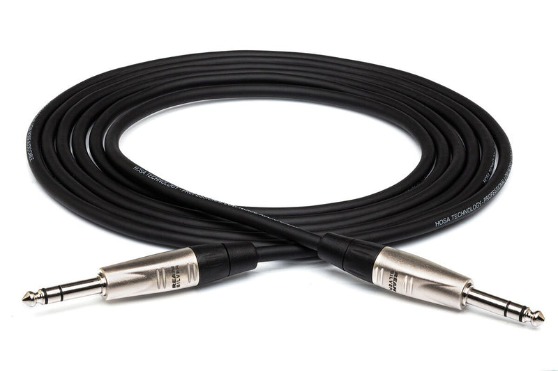 Hosa HSS-100 | Pro Balanced Interconnect, REAN 1/4 in TRS to Same, 100 ft