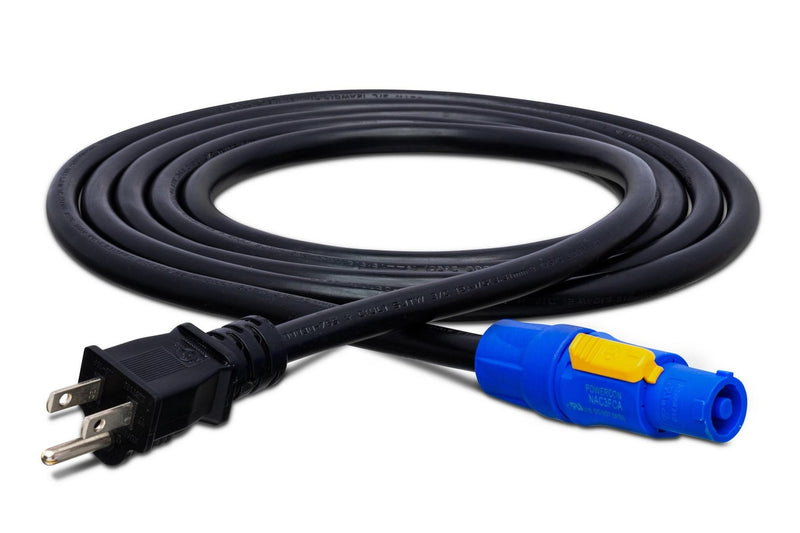 Hosa PWN-210 | Power Cord, Neutrik PowerCON to Hosa NEMA 5-15P, 10 ft