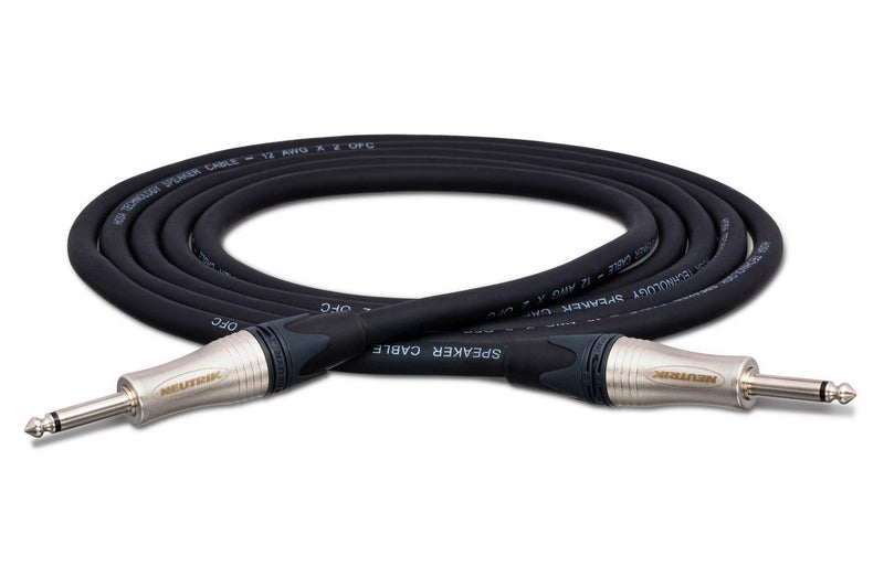 Hosa SKJ-225 | Edge Speaker Cable, Neutrik 1/4 in TS to Same, 25 ft