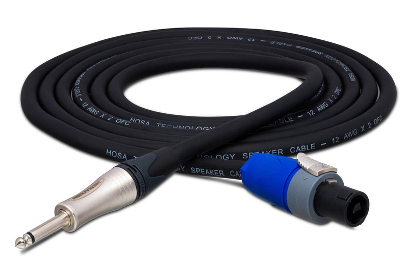 Hosa SKT-275Q | Edge Speaker Cable, Neutrik speakON to 1/4 in TS, 75 ft