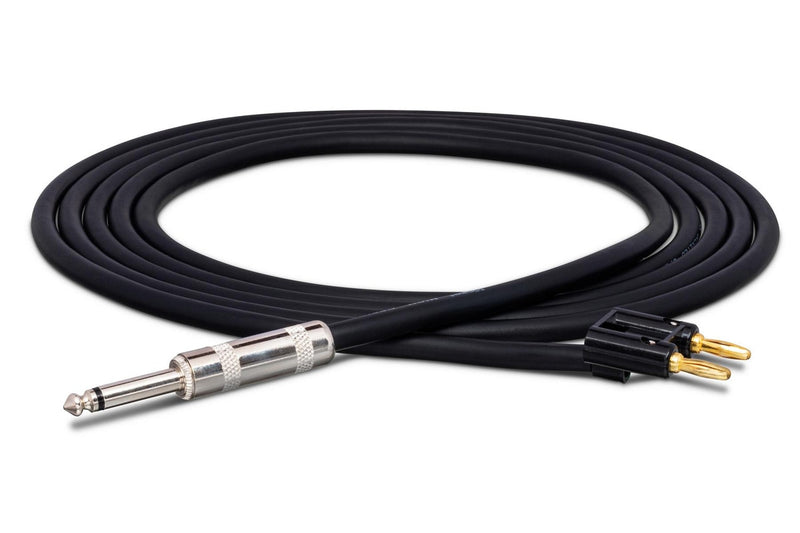 Hosa SKJ-675BN | Speaker Cable, Hosa 1/4 in TS to Dual Banana, 75 ft